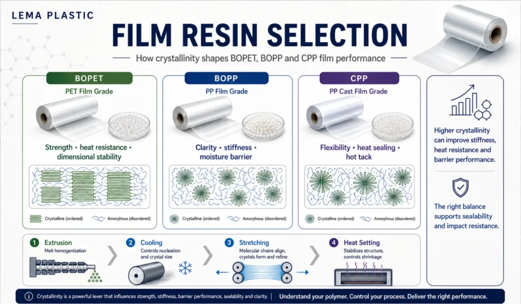 Crystallinity in BOPET, BOPP and CPP Films: A Business Guide