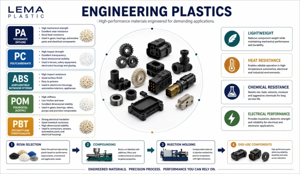 Engineering Plastics Guide: PA, PC, ABS, POM & PBT Applications